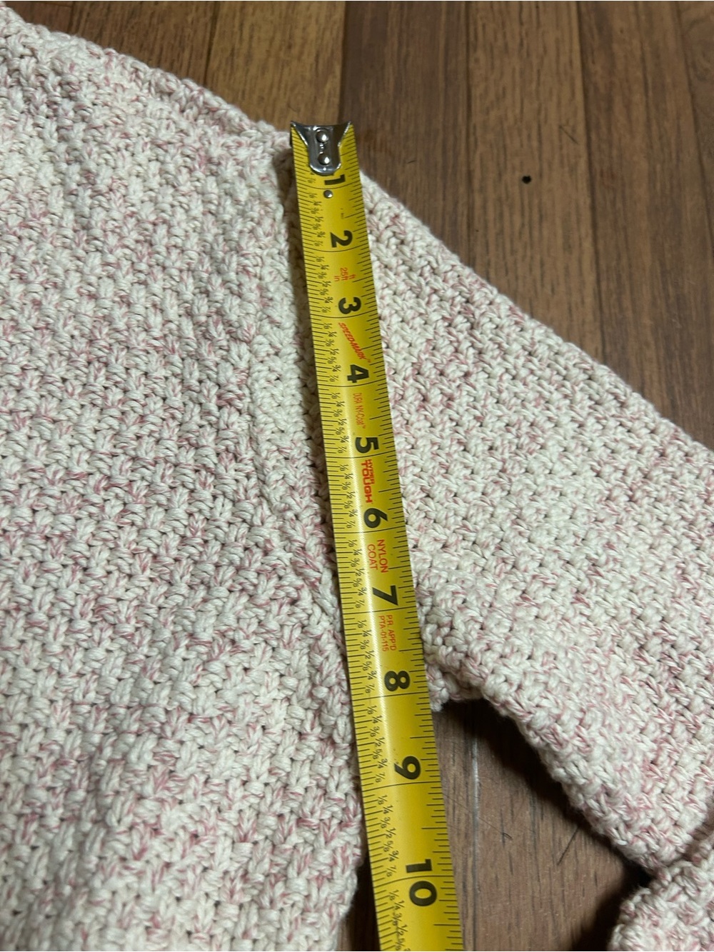 Orvis Cream and Soft Pink Crochet Cardigan - Picture 4 of 6